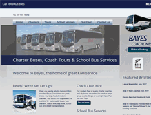 Tablet Screenshot of bayescoachlines.co.nz